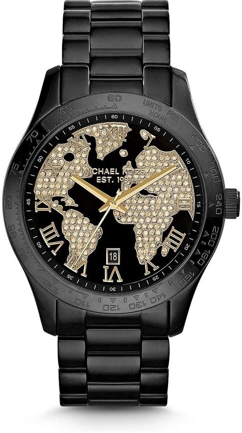 michael kors layton world atlas pave dial ss quartz men|Michael Kors Layton World Atlas Pave Dial SS Quartz Ladies .